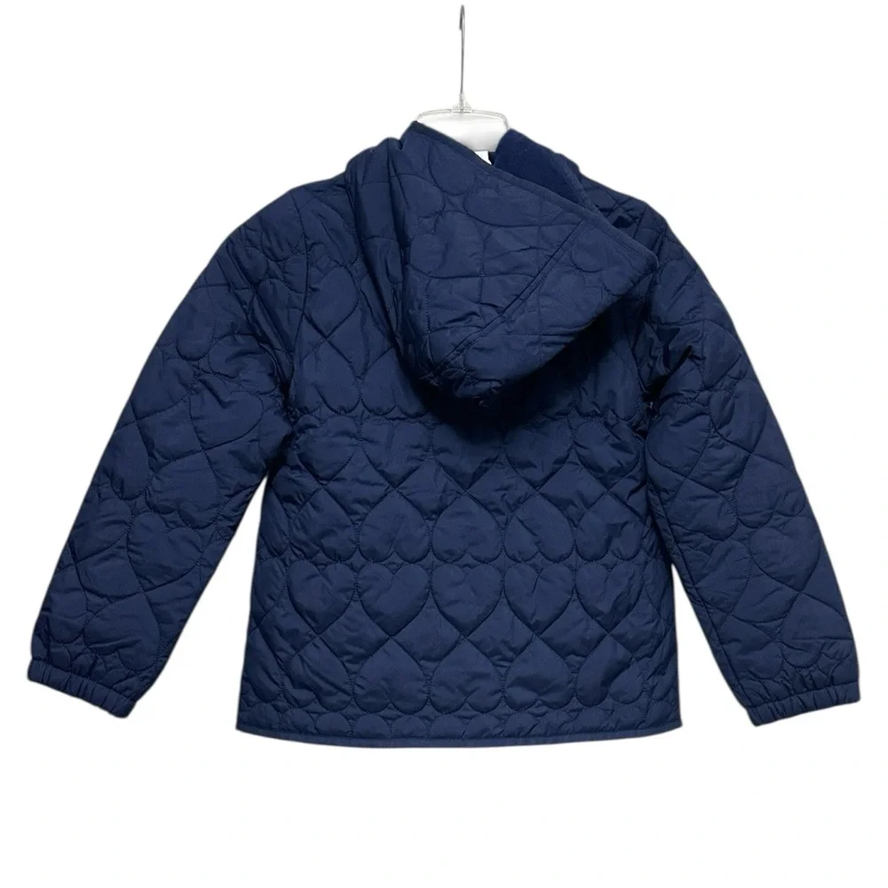 NEW CREWCUTS J. Crew Girls' Heart quilted jacket with PrimaLoft Navy Size Large‎